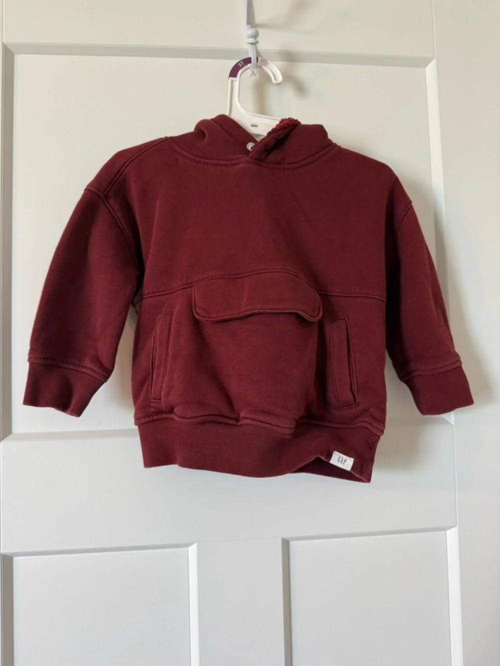 GAP Kids Maroon Pullover Hoodie Sweatshirt